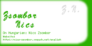 zsombor nics business card